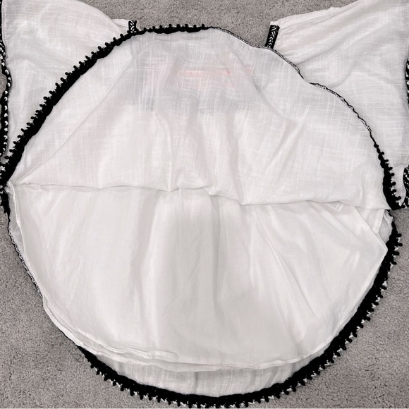 Cat & Jack Girls Sz L (10/12) White Boho Embroidered Top 100% Cotton - Picture 5 of 9